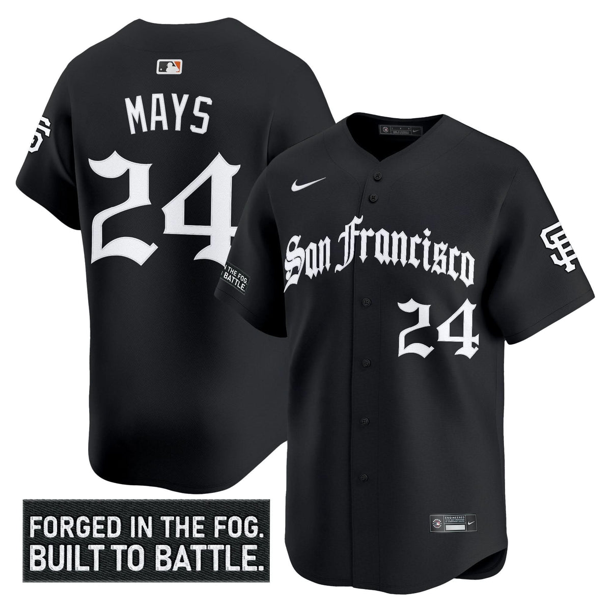 San Francisco Giants 'Gothic Fog Edition' Vapor Premier Limited Jersey - Stitched-Cuztomshoes