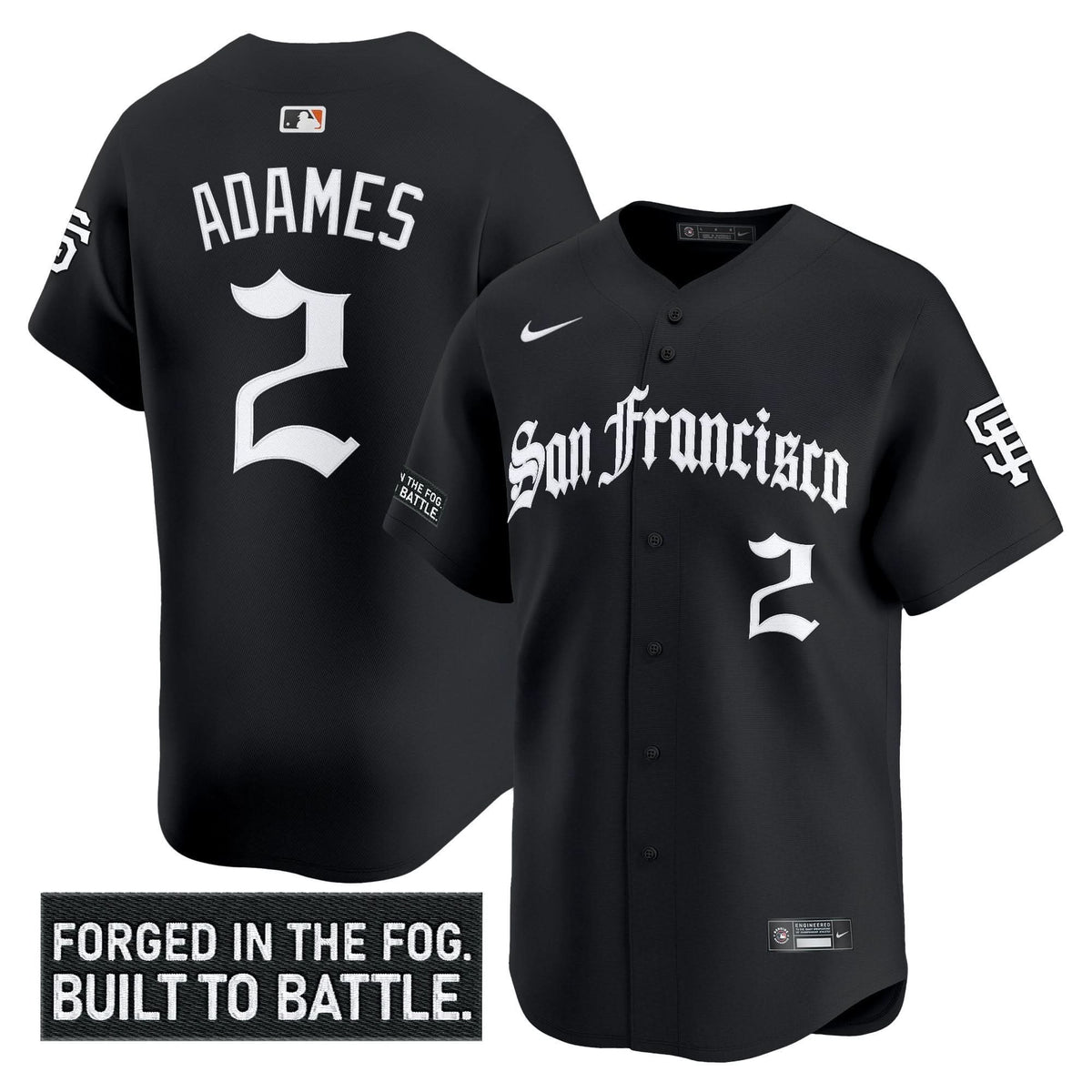 San Francisco Giants 'Gothic Fog Edition' Vapor Premier Limited Jersey - Stitched-Cuztomshoes