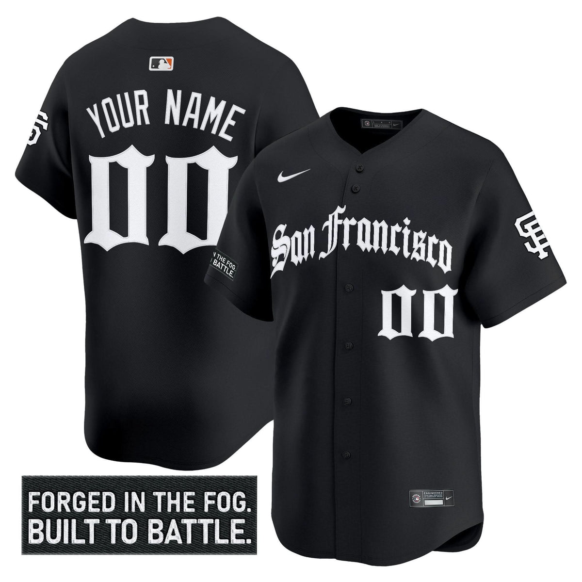 San Francisco Giants 'Gothic Fog Edition' Vapor Premier Limited Custom Jersey - Stitched