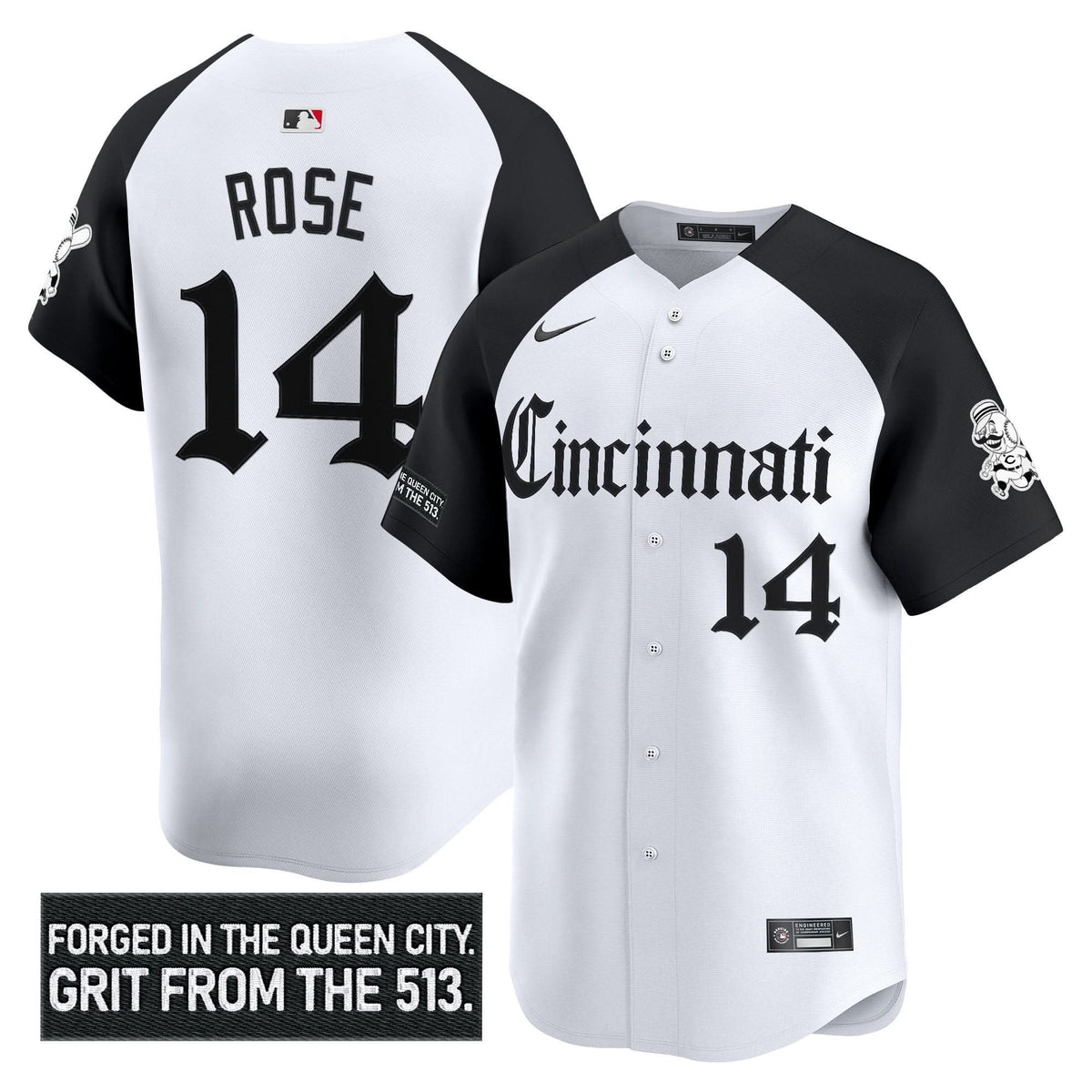 Cincinnati Reds 'Gothic Queen City Edition' Vapor Premier Limited Jersey - Stitched