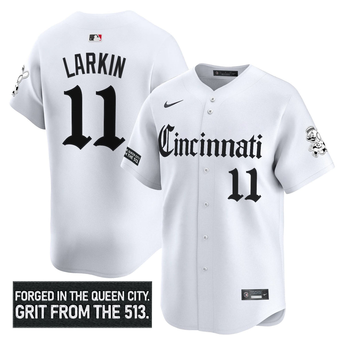 Cincinnati Reds 'Gothic Queen City Edition' Vapor Premier Limited Jersey - Stitched
