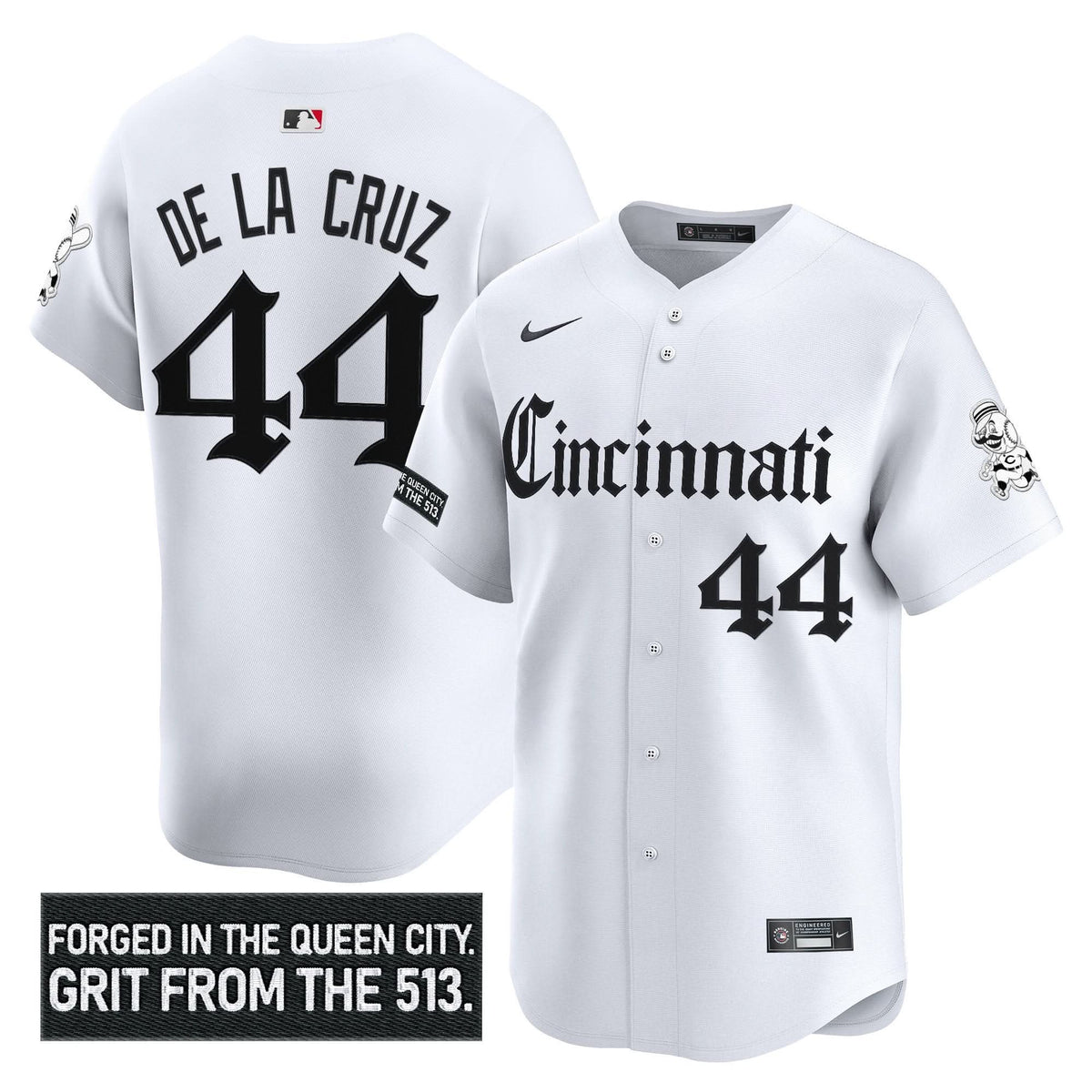 Cincinnati Reds 'Gothic Queen City Edition' Vapor Premier Limited Jersey - Stitched