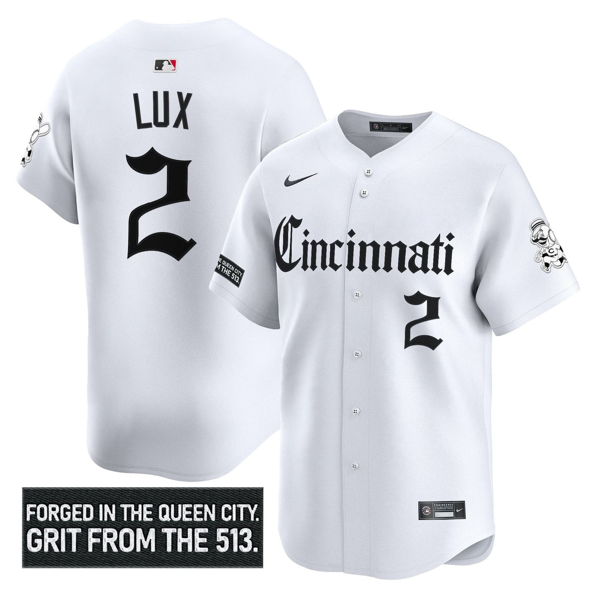 Cincinnati Reds 'Gothic Queen City Edition' Vapor Premier Limited Jersey - Stitched