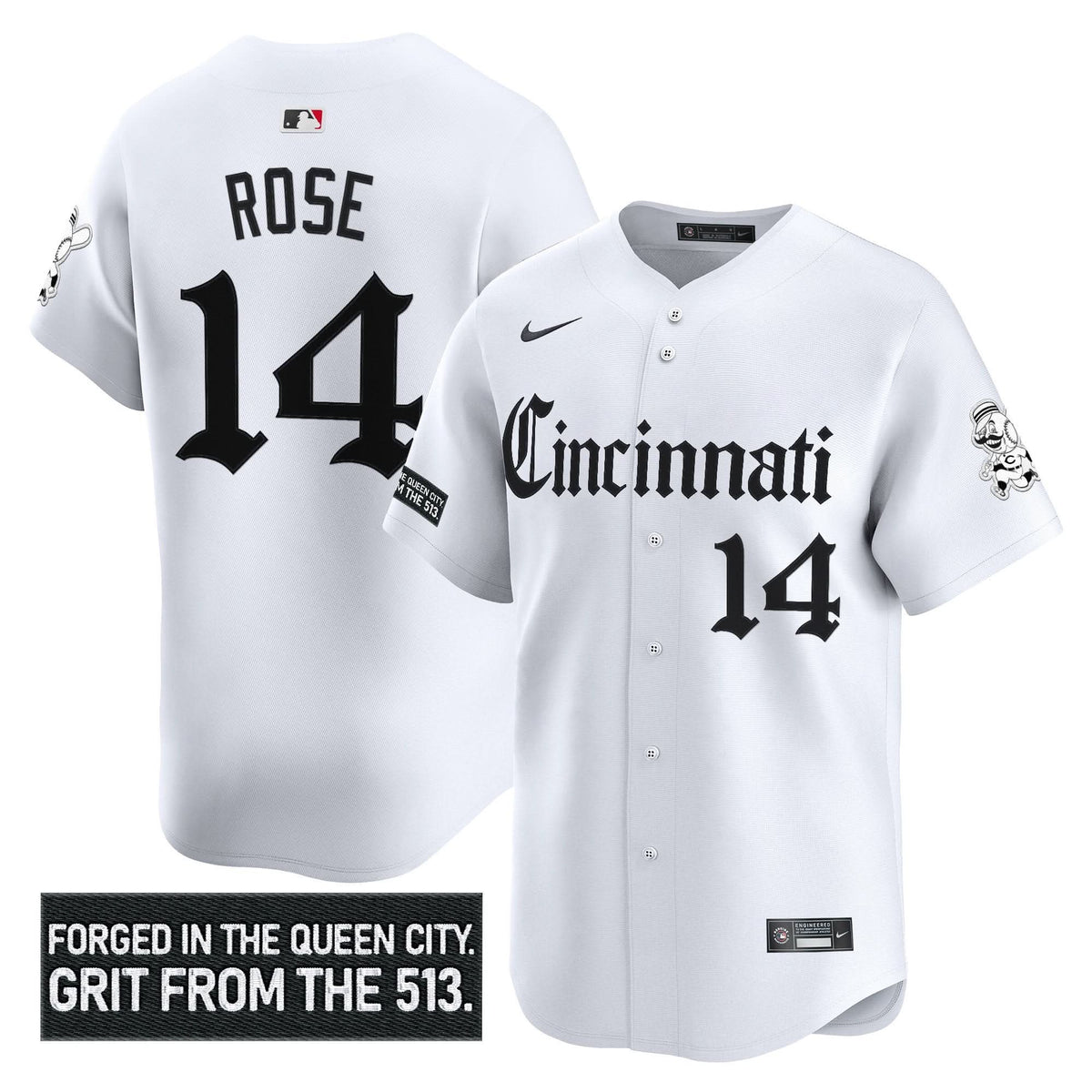 Cincinnati Reds 'Gothic Queen City Edition' Vapor Premier Limited Jersey - Stitched