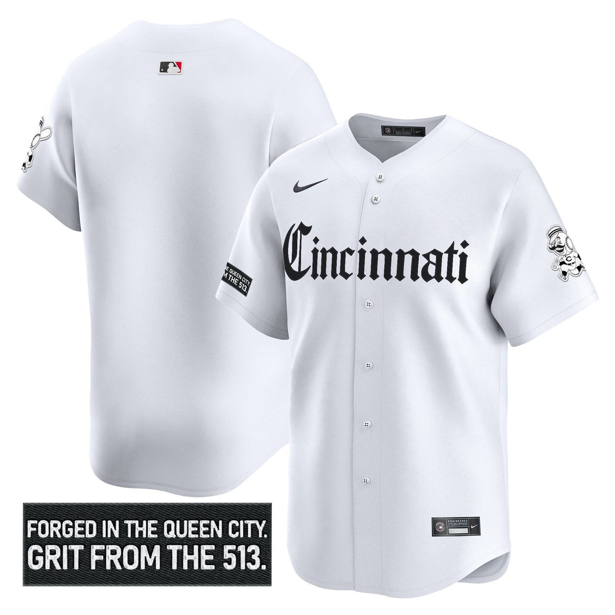 Cincinnati Reds 'Gothic Queen City Edition' Vapor Premier Limited Jersey - Stitched