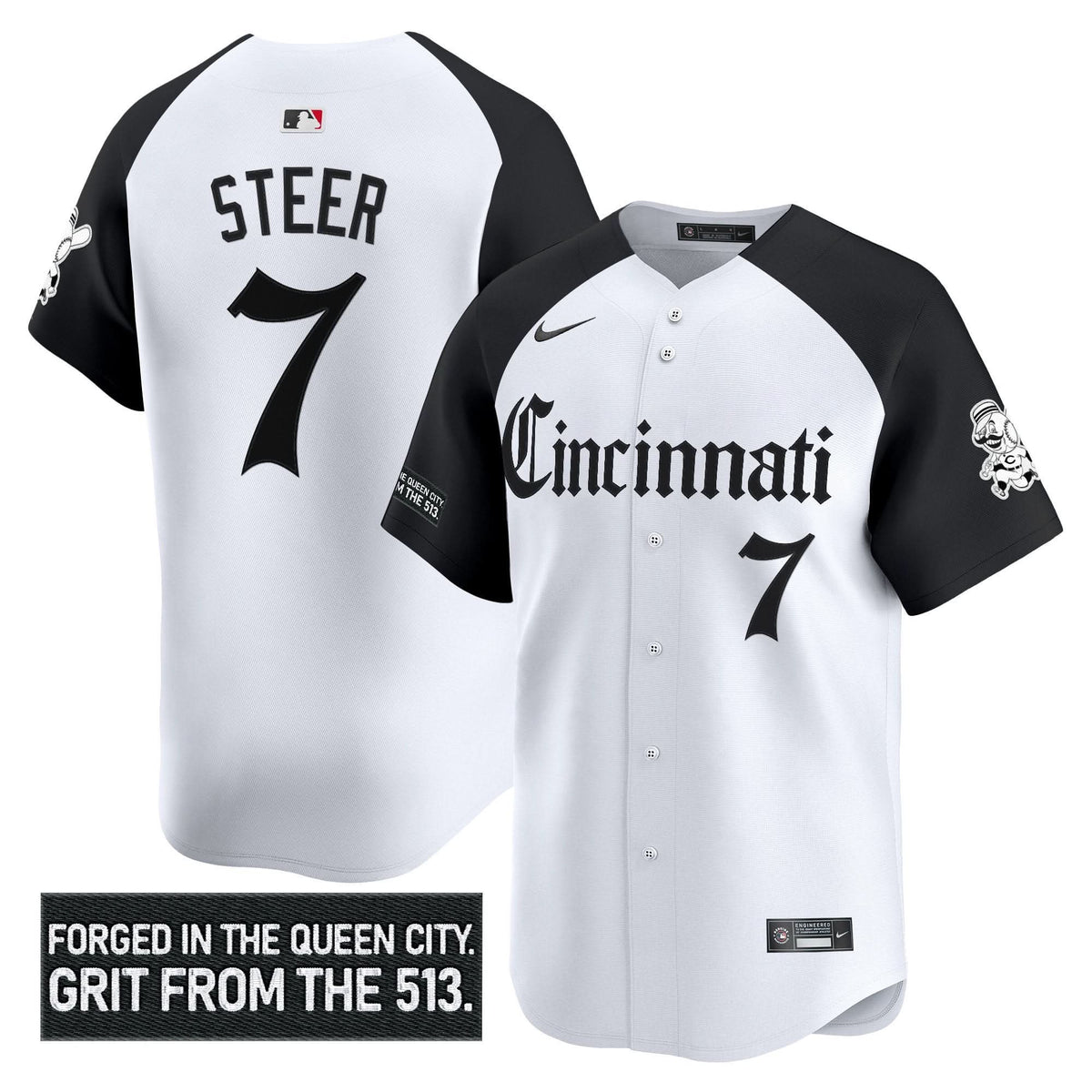 Cincinnati Reds 'Gothic Queen City Edition' Vapor Premier Limited Jersey - Stitched