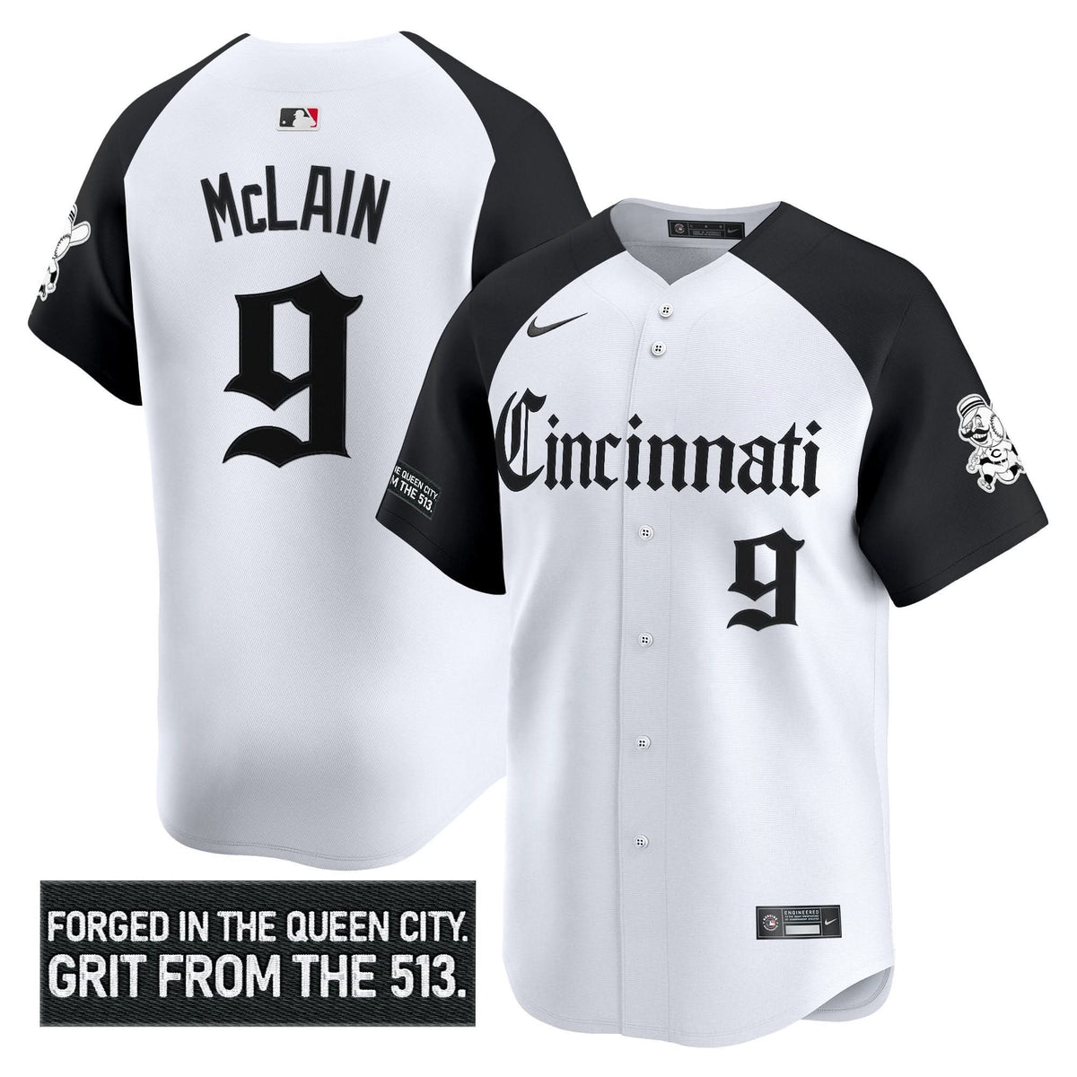 Cincinnati Reds 'Gothic Queen City Edition' Vapor Premier Limited Jersey - Stitched