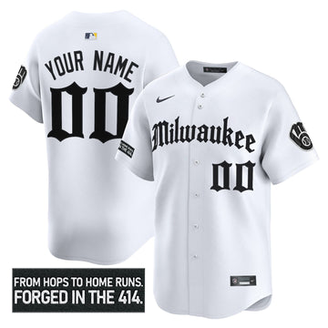 Milwaukee Brewers 'Gothic 414 Shadows Edition' Vapor Premier Limited Custom Jersey - Stitched