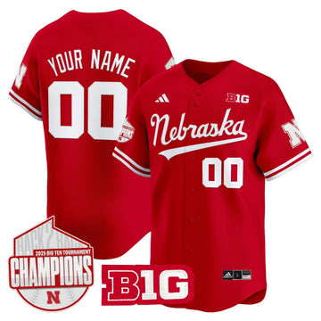 Nebraska Cornhuskers Back 2 Back Champions Patch Vapor Premier Limited Custom Jersey