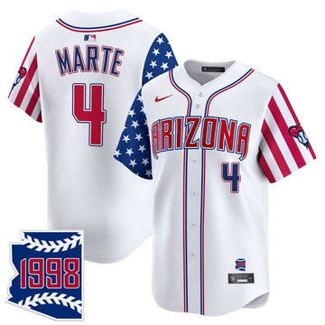 Ketel Marte AD Independence Day Limited Jersey - Stitched-Cuztomshoes