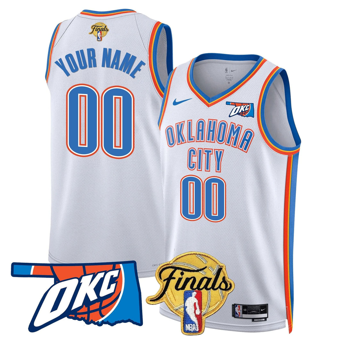Oklahoma City Thunder Custom Jersey - Final Patch - Stitched