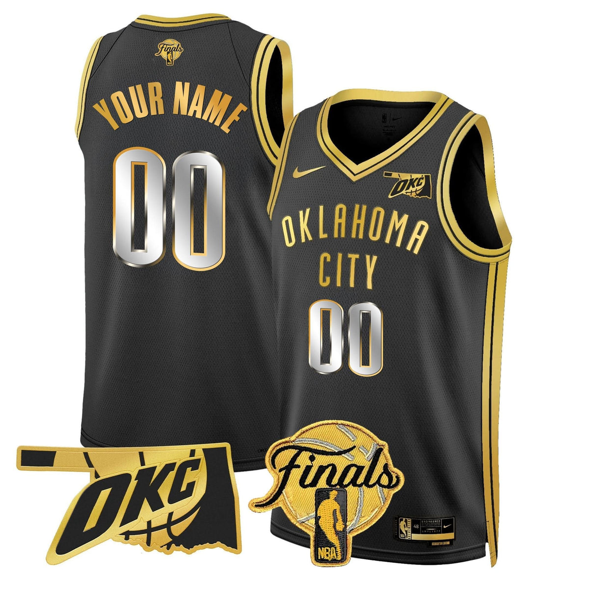 Oklahoma City Thunder Custom Jersey - Final Patch - Stitched