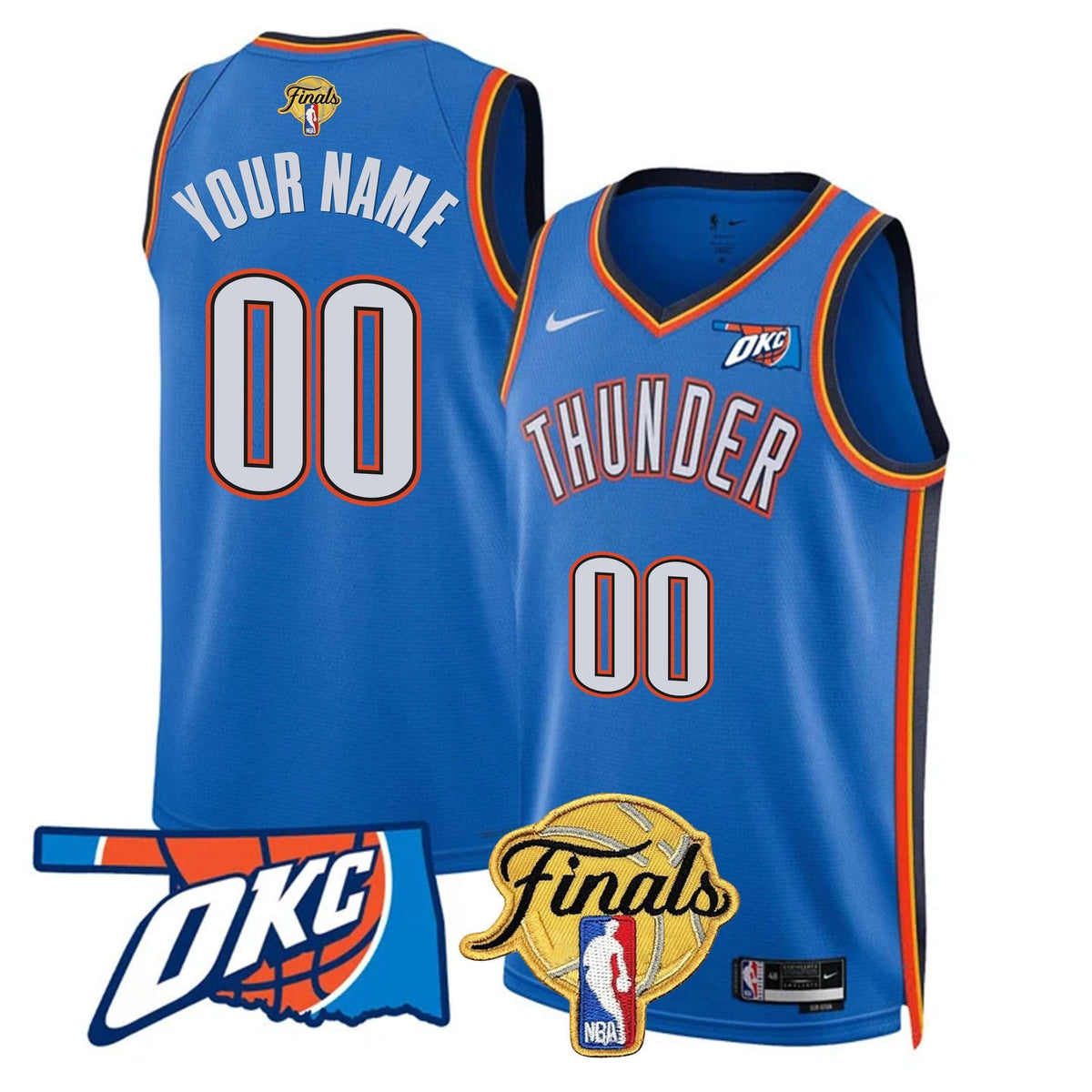 Oklahoma City Thunder Custom Jersey - Final Patch - Stitched