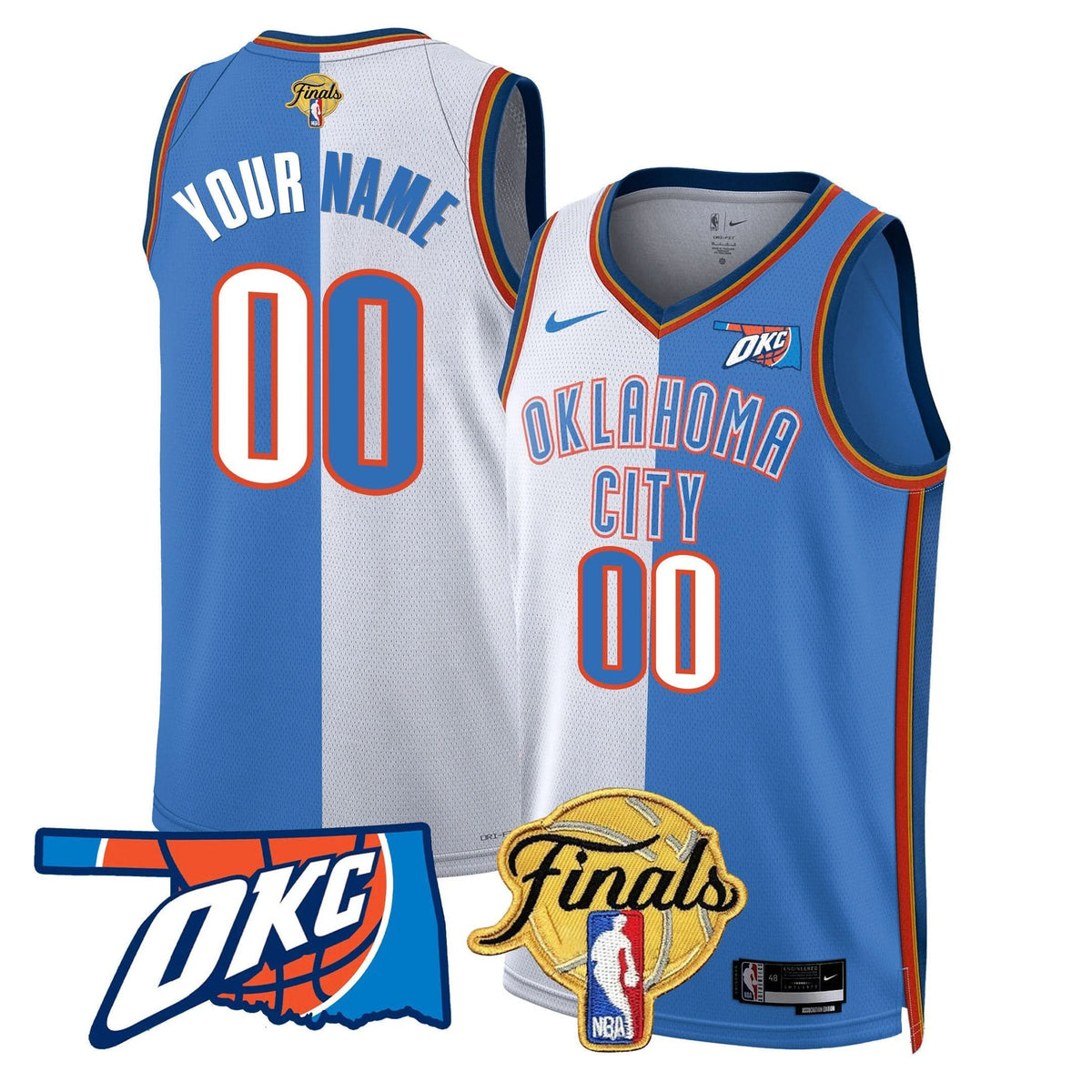 Oklahoma City Thunder Custom Jersey - Final Patch - Stitched
