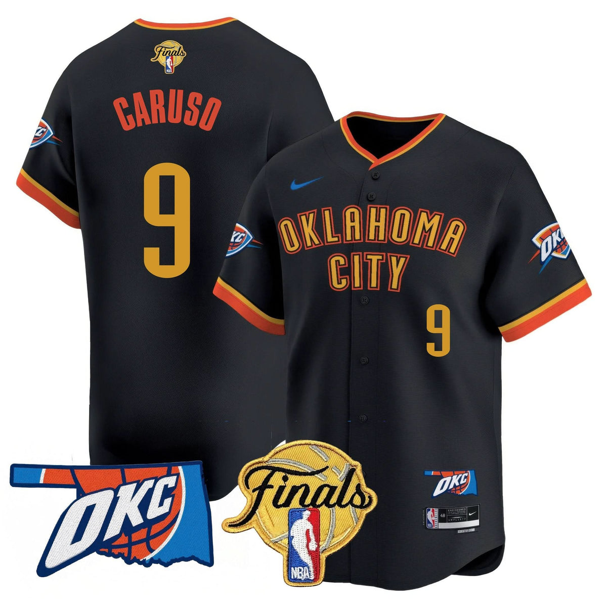 Oklahoma City Thunder Baseball Jersey - Final Patch - Stitched
