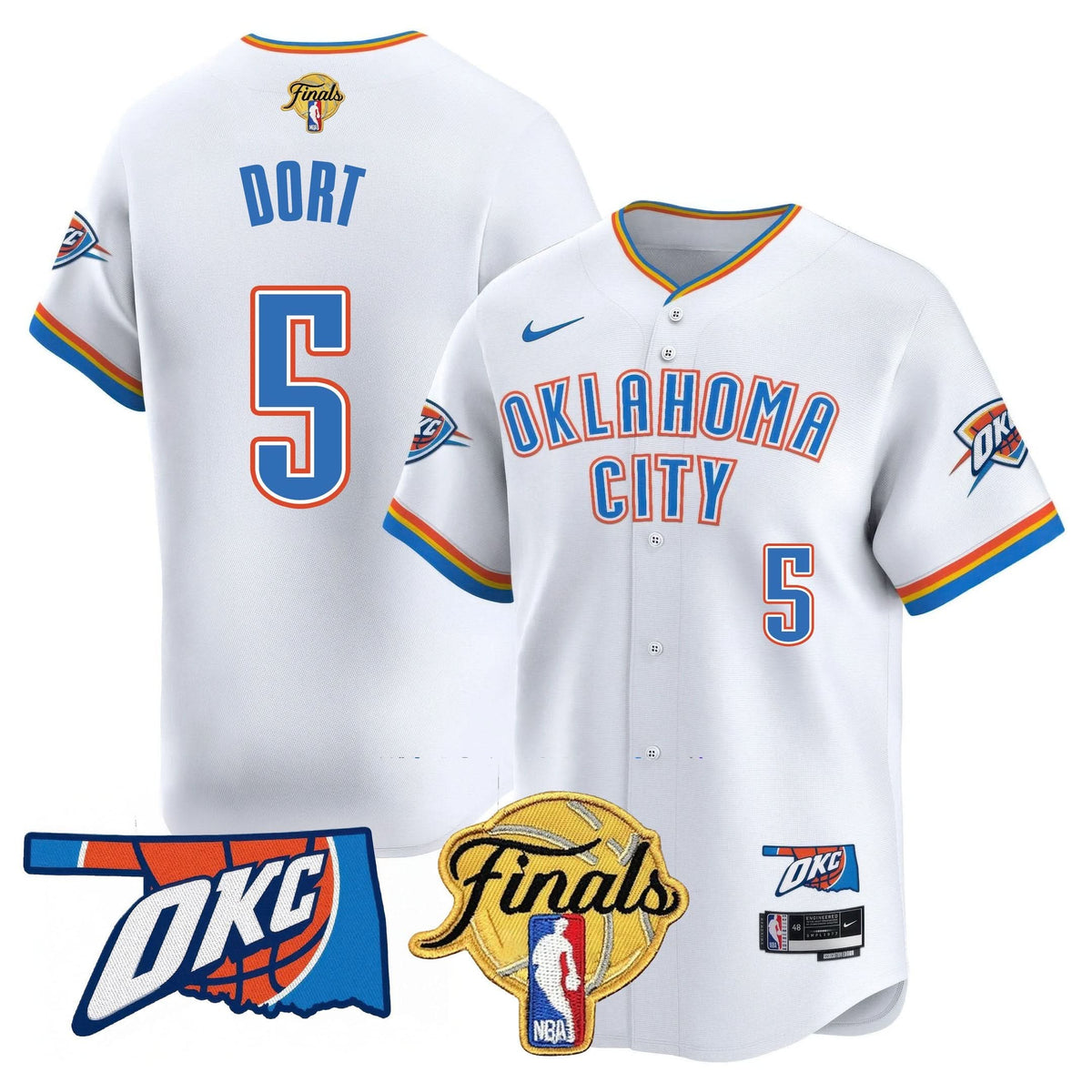 Oklahoma City Thunder Baseball Jersey - Final Patch - Stitched