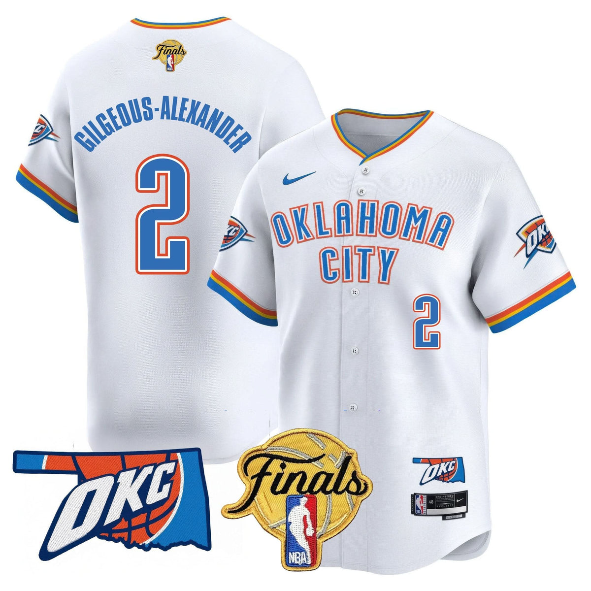 Oklahoma City Thunder Baseball Jersey - Final Patch - Stitched