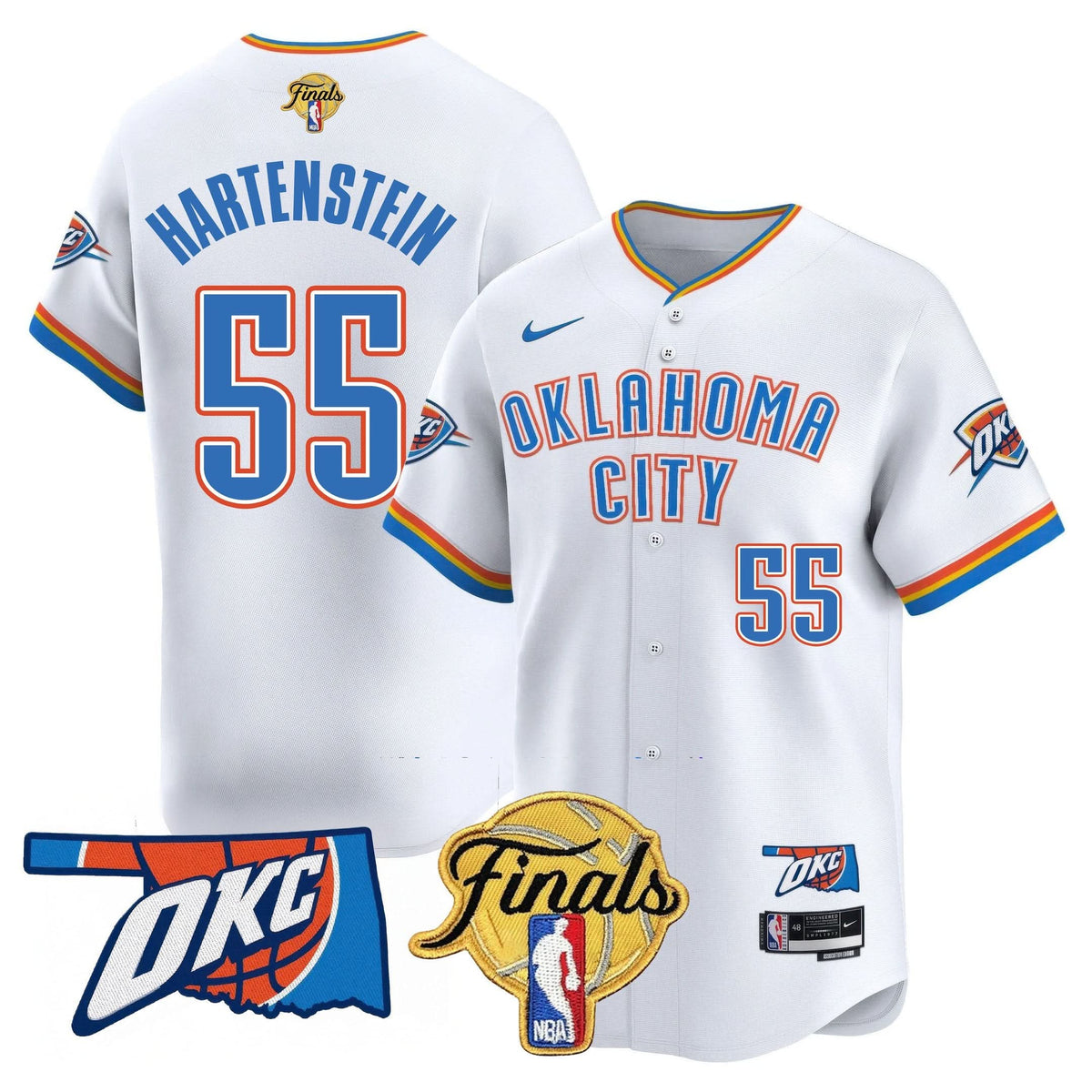 Oklahoma City Thunder Baseball Jersey - Final Patch - Stitched
