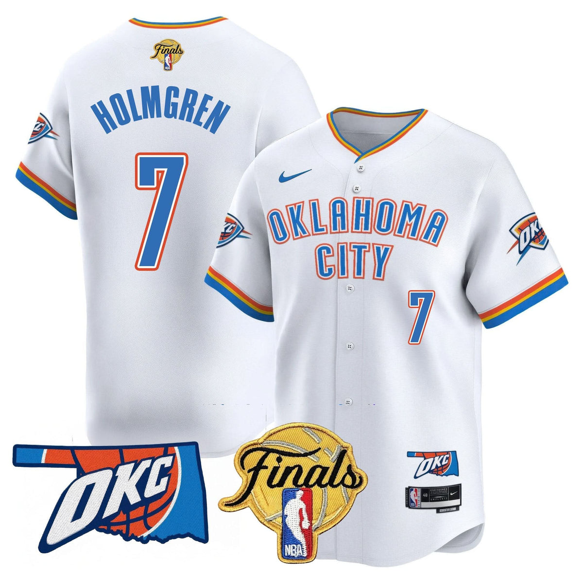 Oklahoma City Thunder Baseball Jersey - Final Patch - Stitched