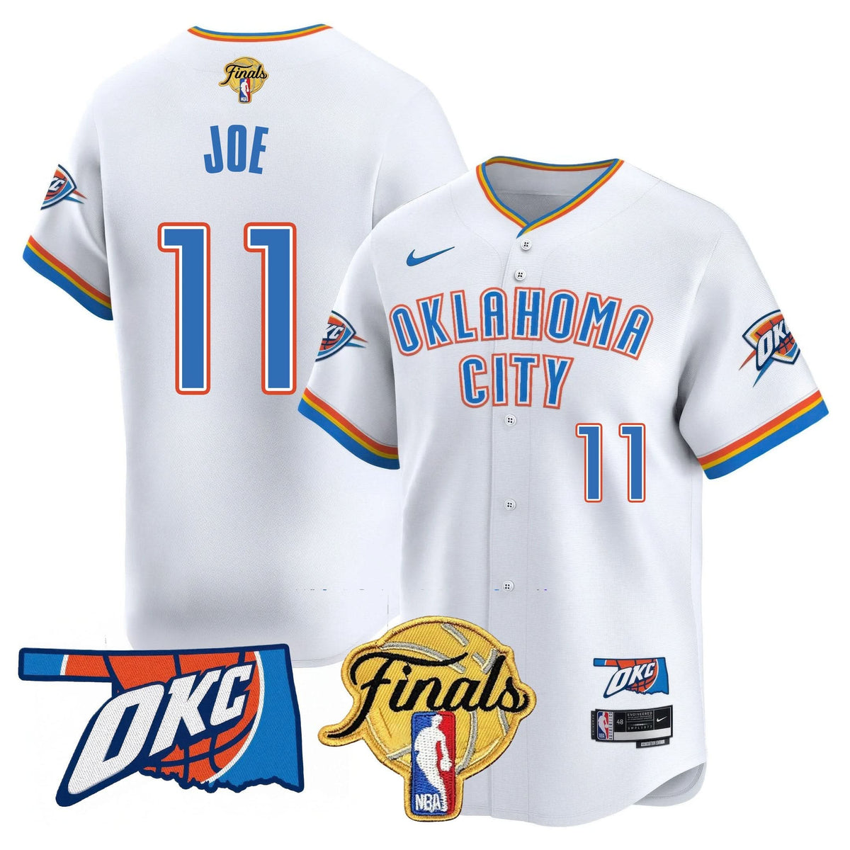 Oklahoma City Thunder Baseball Jersey - Final Patch - Stitched