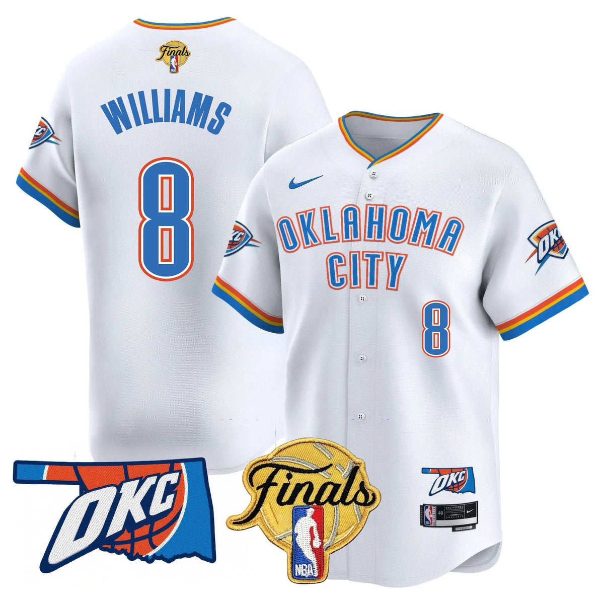 Oklahoma City Thunder Baseball Jersey - Final Patch - Stitched