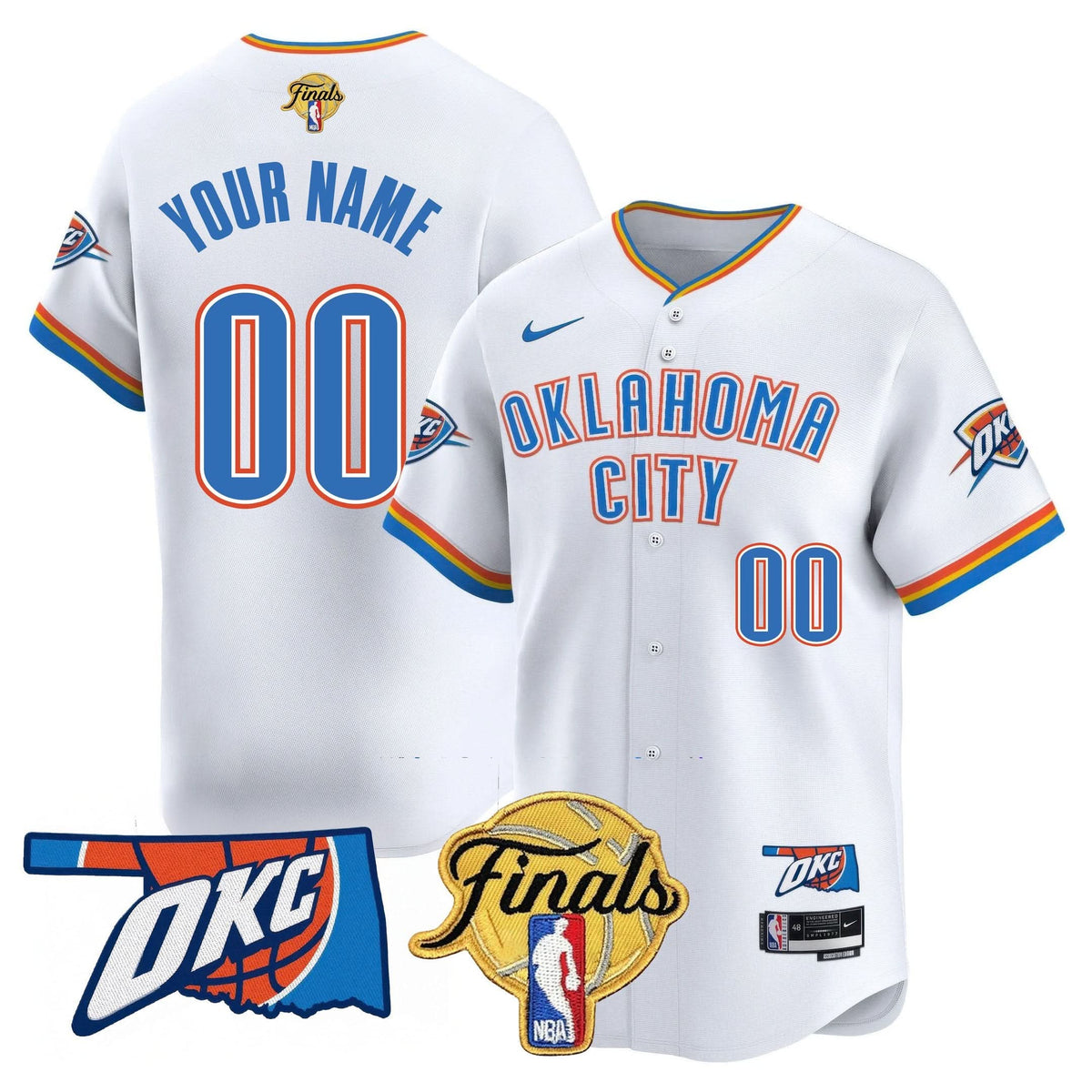 Oklahoma City Thunder Baseball Jersey - Final Patch - Stitched