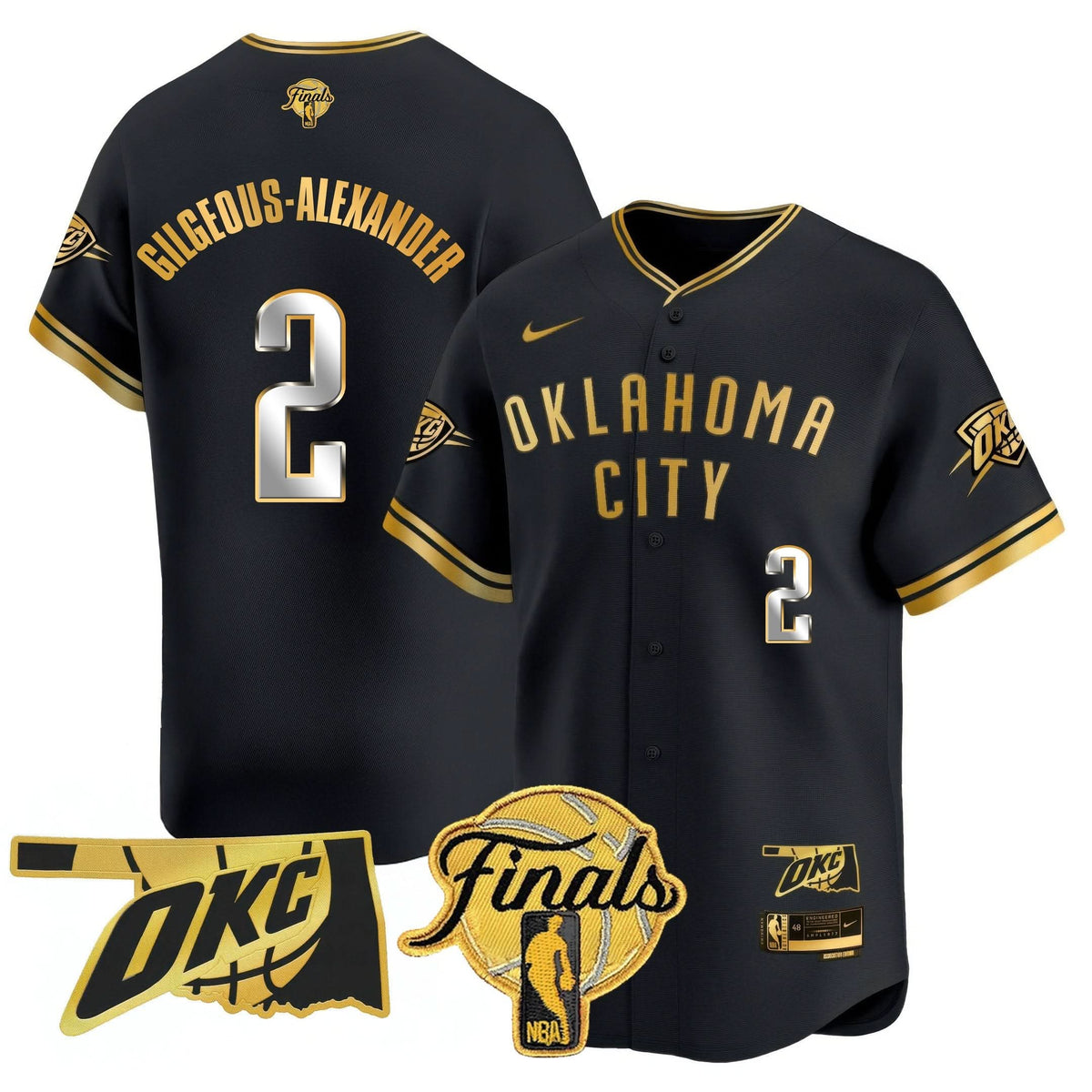 Oklahoma City Thunder Baseball Jersey - Final Patch - Stitched