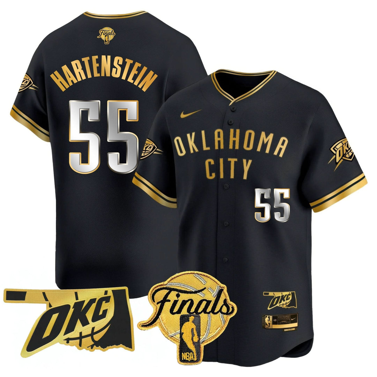 Oklahoma City Thunder Baseball Jersey - Final Patch - Stitched