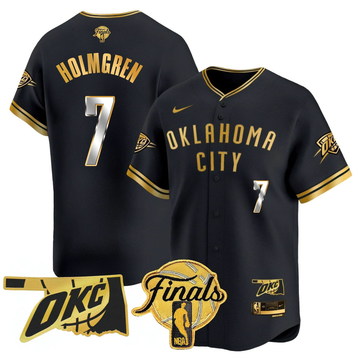 Oklahoma City Thunder Baseball Jersey - Final Patch - Stitched