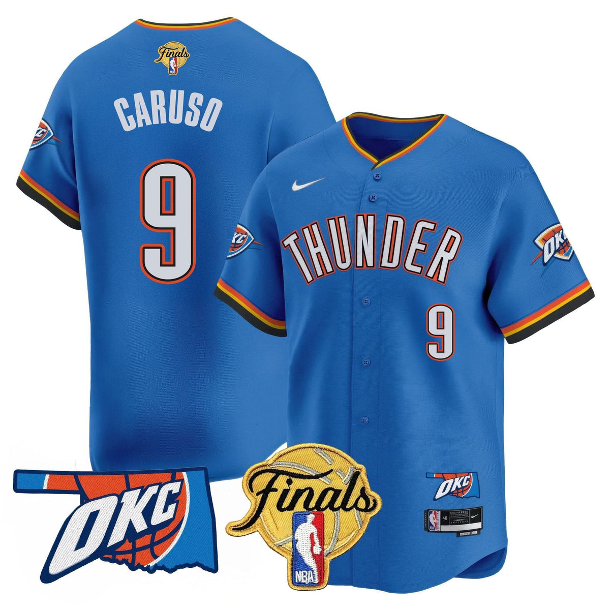 Oklahoma City Thunder Baseball Jersey - Final Patch - Stitched