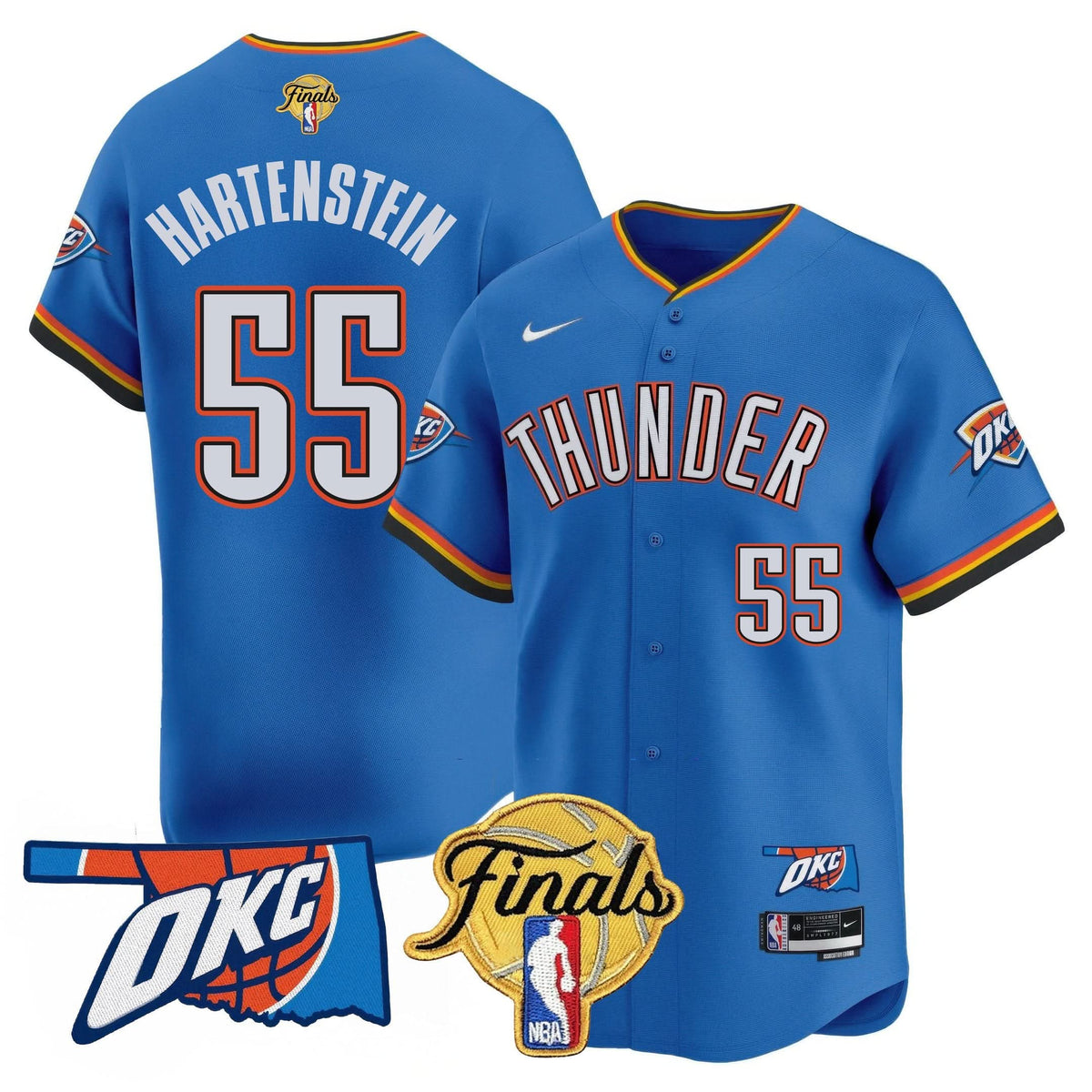 Oklahoma City Thunder Baseball Jersey - Final Patch - Stitched