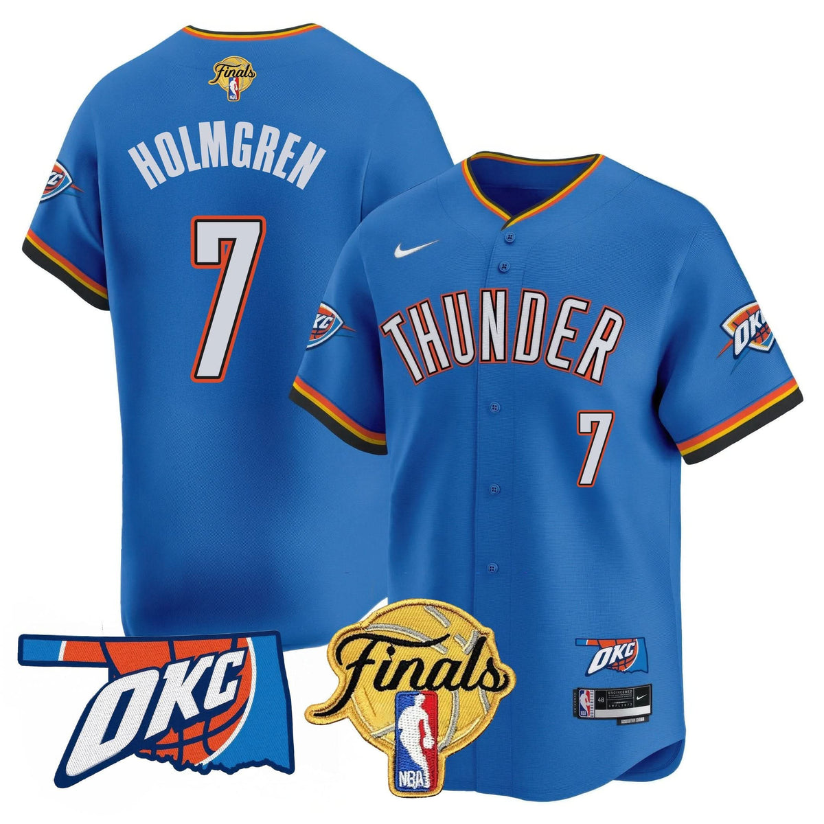 Oklahoma City Thunder Baseball Jersey - Final Patch - Stitched
