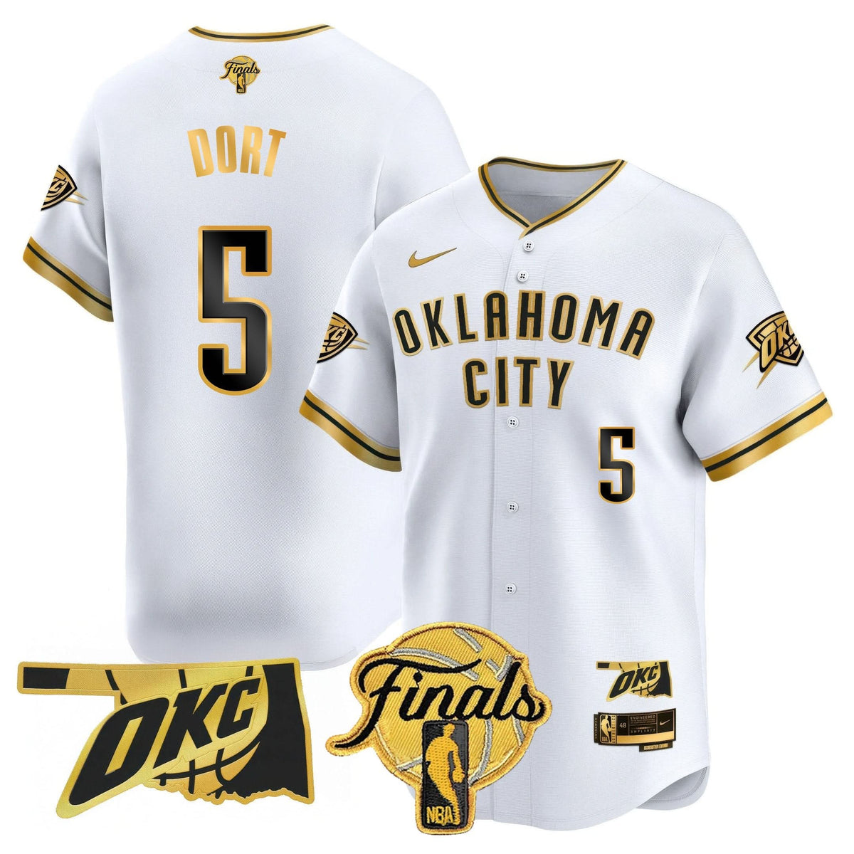 Oklahoma City Thunder Baseball Jersey - Final Patch - Stitched