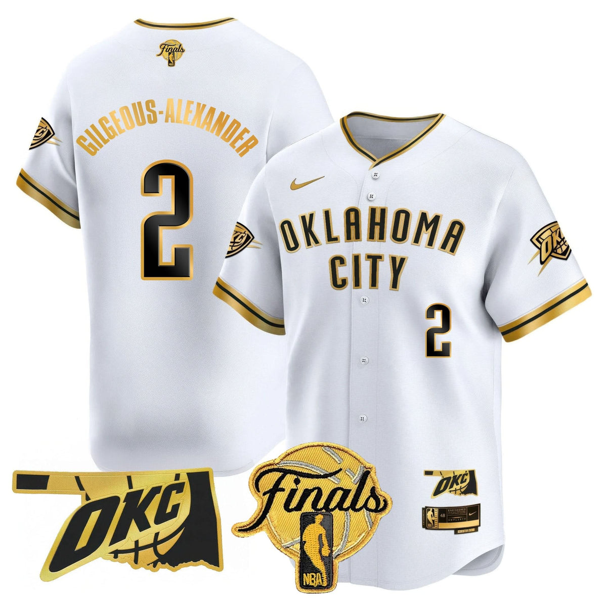 Oklahoma City Thunder Baseball Jersey - Final Patch - Stitched
