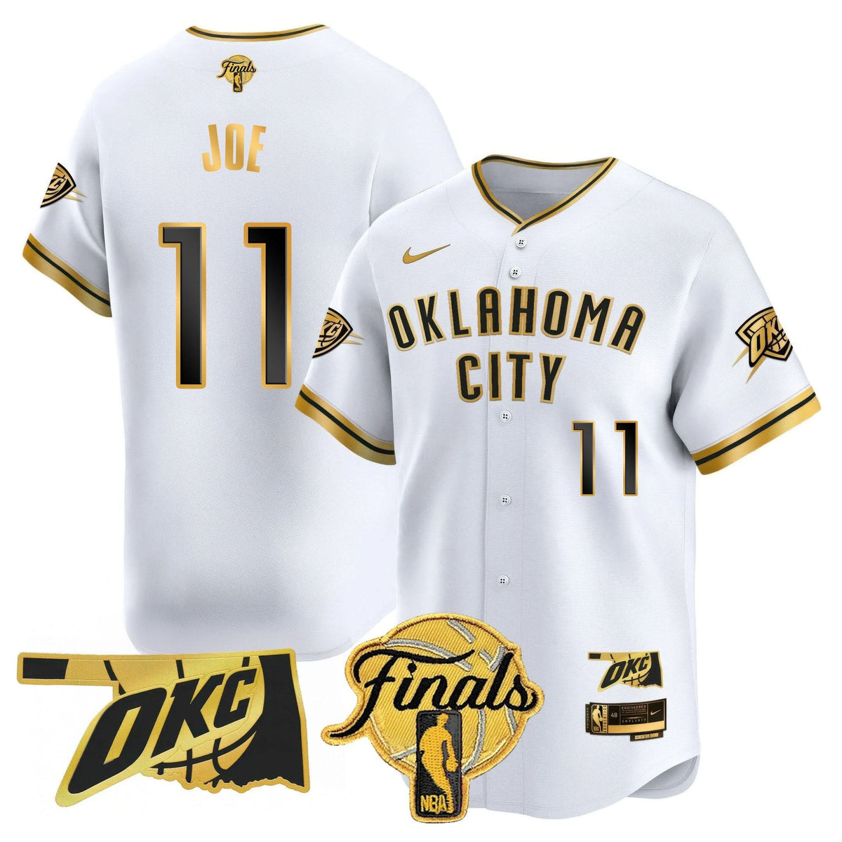 Oklahoma City Thunder Baseball Jersey - Final Patch - Stitched