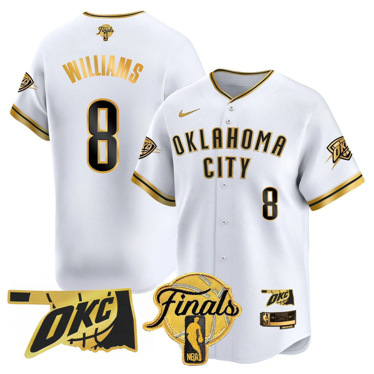 Oklahoma City Thunder Baseball Jersey - Final Patch - Stitched