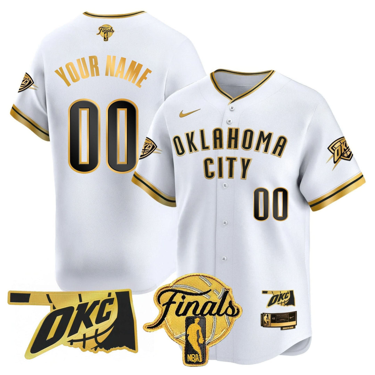 Oklahoma City Thunder Baseball Custom Jersey - Final Patch - Stitched
