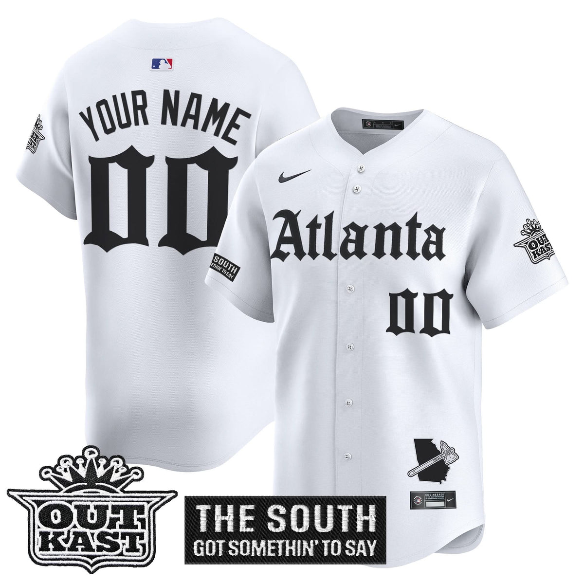 Atlanta Braves 'Gothic South x Outkast Edition' Vapor Premier Limited Custom Jersey - Stitched