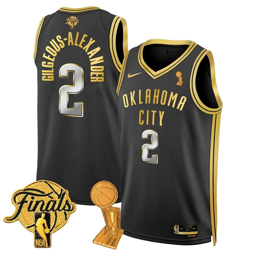 Oklahoma City Thunder Thunder 24/25 Jersey - Trophy + Final Patch -  Stitched