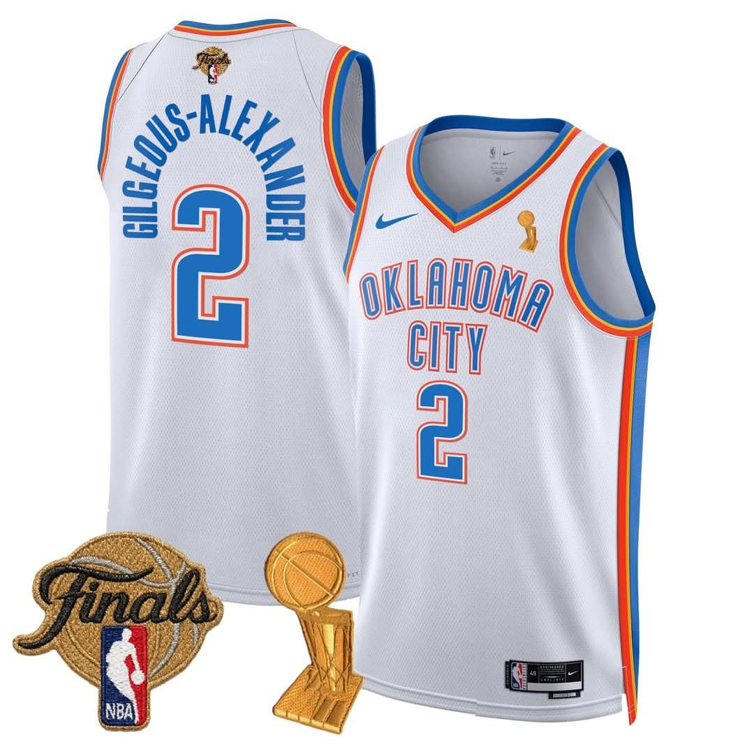 Oklahoma City Thunder Thunder 24/25 Jersey - Trophy + Final Patch -  Stitched