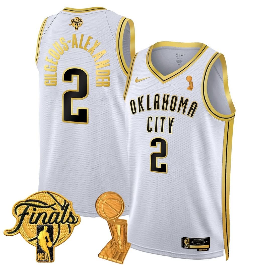 Oklahoma City Thunder Thunder 24/25 Jersey - Trophy + Final Patch -  Stitched