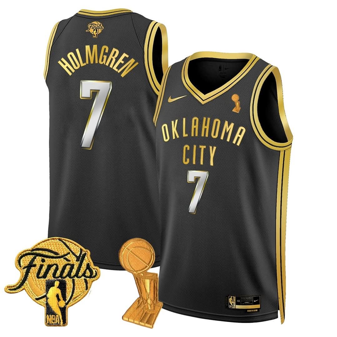 Oklahoma City Thunder Thunder 24/25 Jersey - Trophy + Final Patch -  Stitched