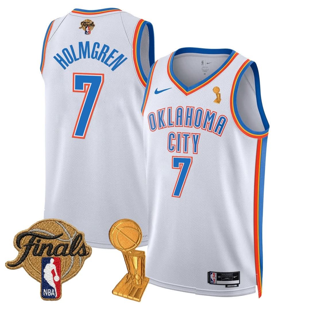 Oklahoma City Thunder Thunder 24/25 Jersey - Trophy + Final Patch -  Stitched