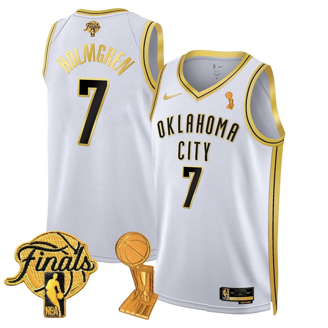 Oklahoma City Thunder Thunder 24/25 Jersey - Trophy + Final Patch -  Stitched
