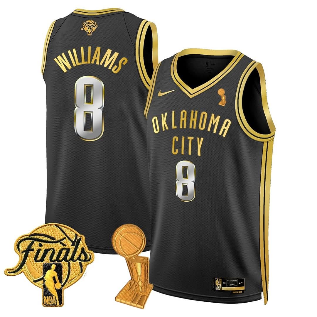 Oklahoma City Thunder Thunder 24/25 Jersey - Trophy + Final Patch -  Stitched