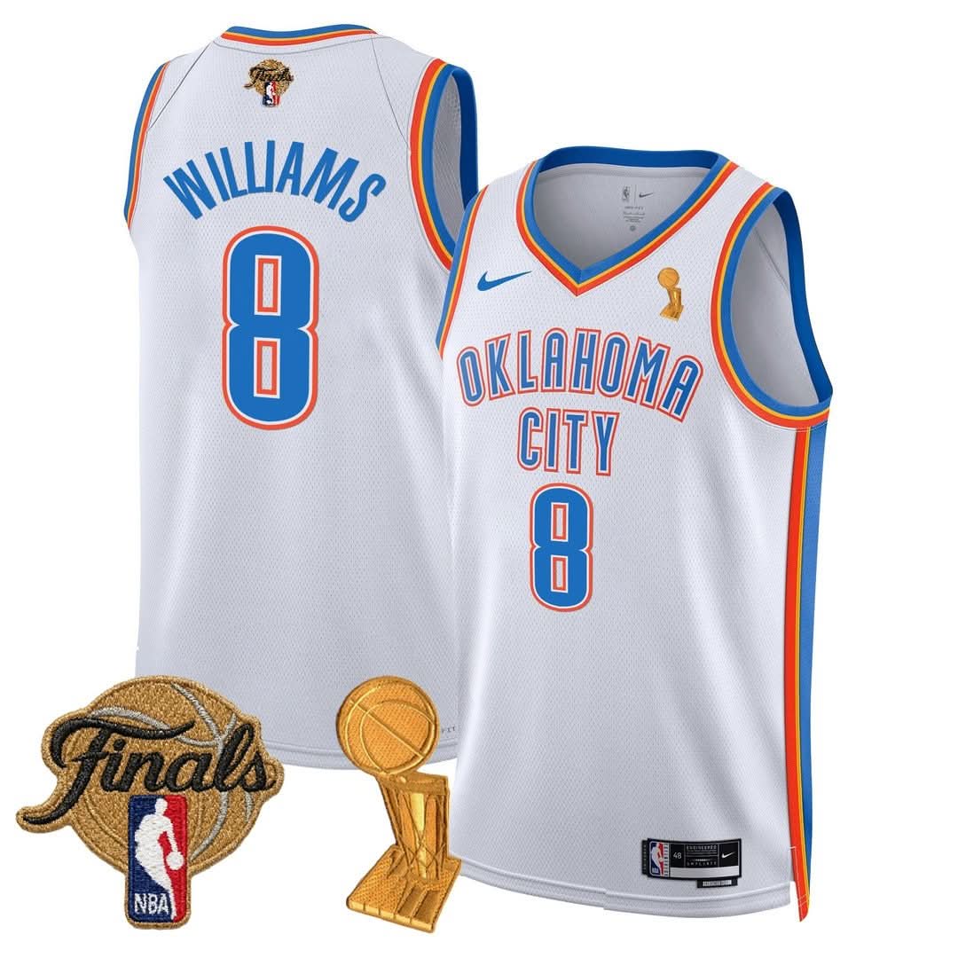 Oklahoma City Thunder Thunder 24/25 Jersey - Trophy + Final Patch -  Stitched