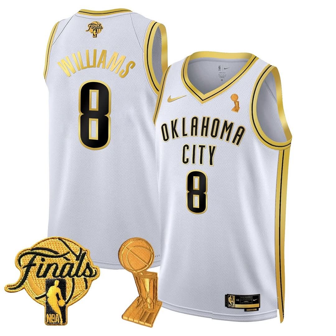 Oklahoma City Thunder Thunder 24/25 Jersey - Trophy + Final Patch -  Stitched