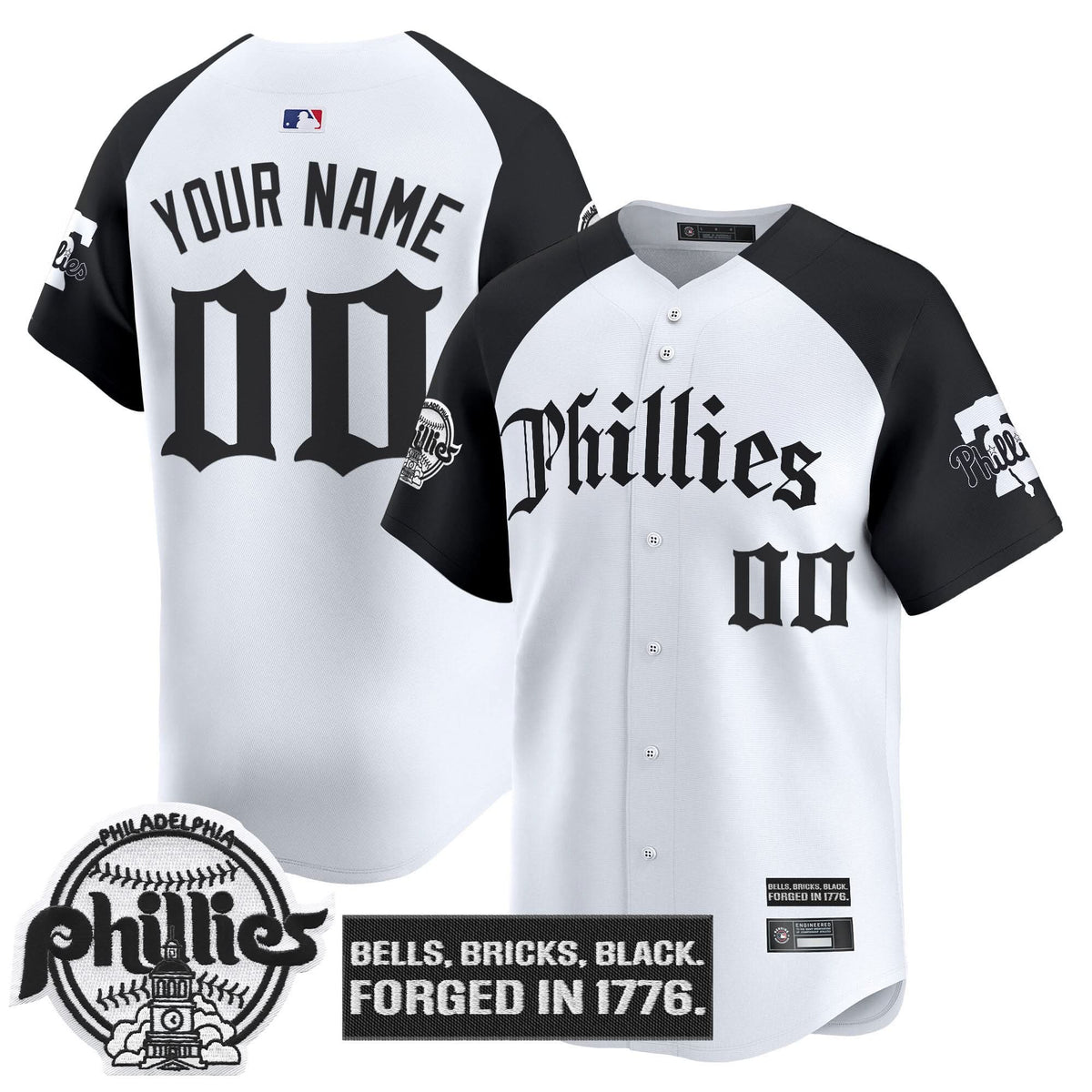 Philadelphia Phillies 'Gothic Liberty Edition' Vapor Premier Limited Custom Jersey - Stitched