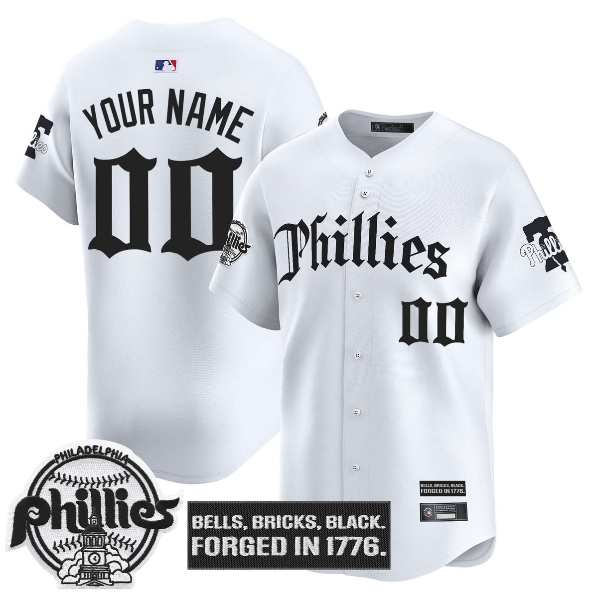 Philadelphia Phillies 'Gothic Liberty Edition' Vapor Premier Limited Custom Jersey - Stitched