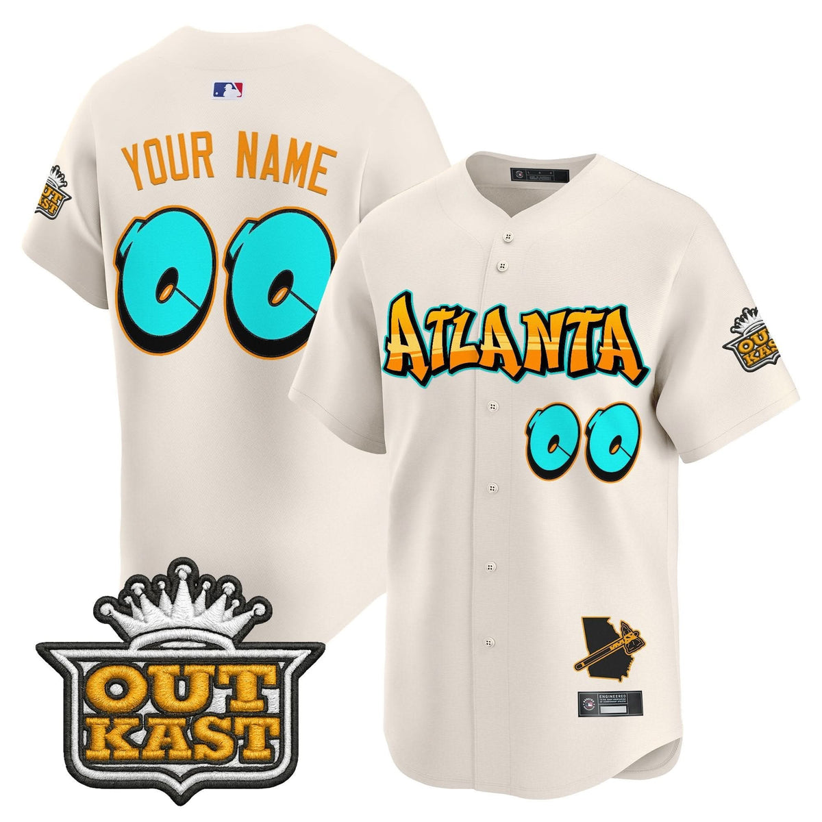 Atlanta Braves 'Graffiti A-Town Edition' Vapor Premier Limited Custom Jersey - Stitched